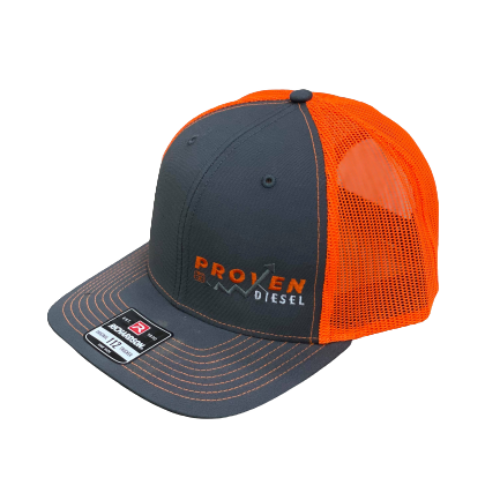 Gray & Orange Snapback Hat (Orange Lettering)